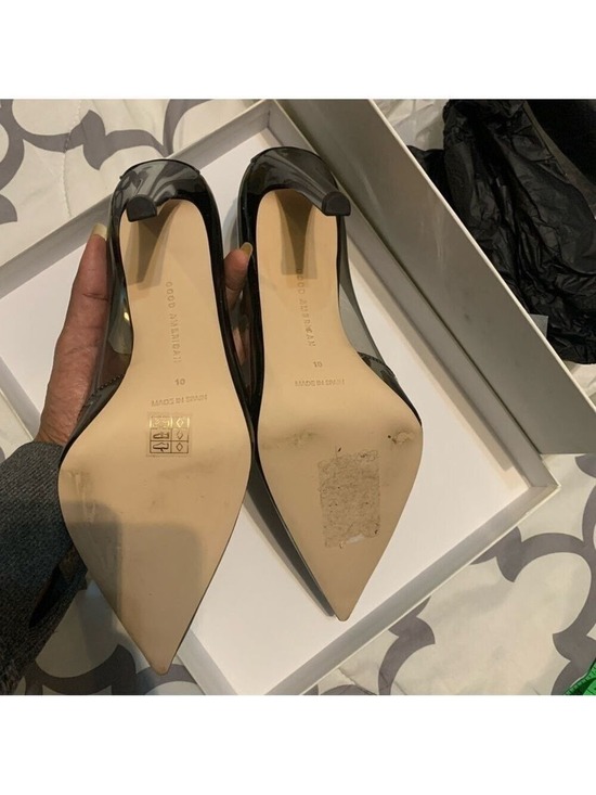 Good American Black Transparent Heels main image 1